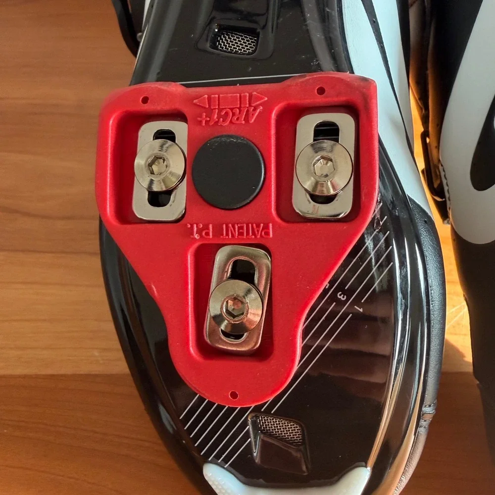 Peloton Cycling Shoes Black Red Indoor Bike Shoes with Cleats Size 38 Mens 5 W 7